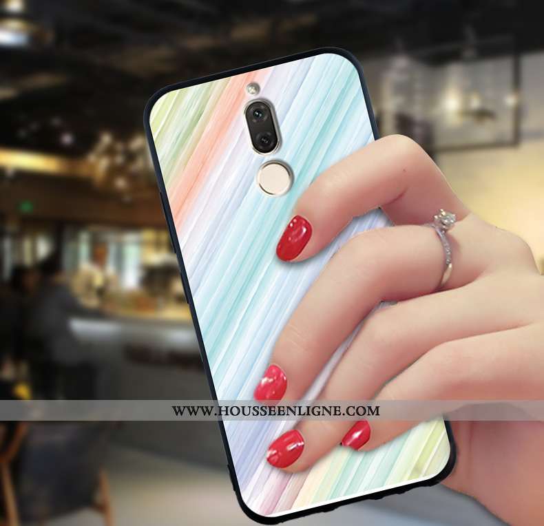 Étui Huawei Mate 10 Lite Fluide Doux Silicone Ornements Suspendus Coque Téléphone Portable Bleu