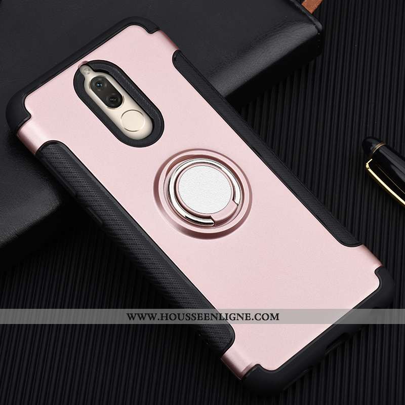 Étui Huawei Mate 10 Lite Protection Silicone Incassable Anneau Coque Magnétisme Rose