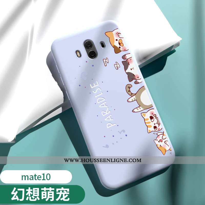 Étui Huawei Mate 10 Légère Fluide Doux Protection Net Rouge Tendance Téléphone Portable Coque Rose