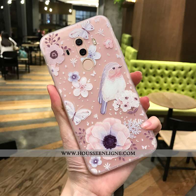 Étui Huawei Mate 10 Légère Silicone Incassable Vent Ultra Téléphone Portable Délavé En Daim Rose