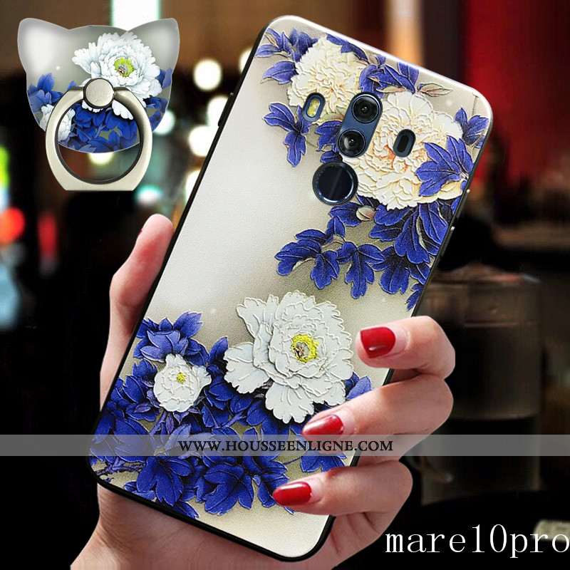 Étui Huawei Mate 10 Pro Ornements Suspendus Personnalité Tout Compris Fluide Doux Boucle Support Bla