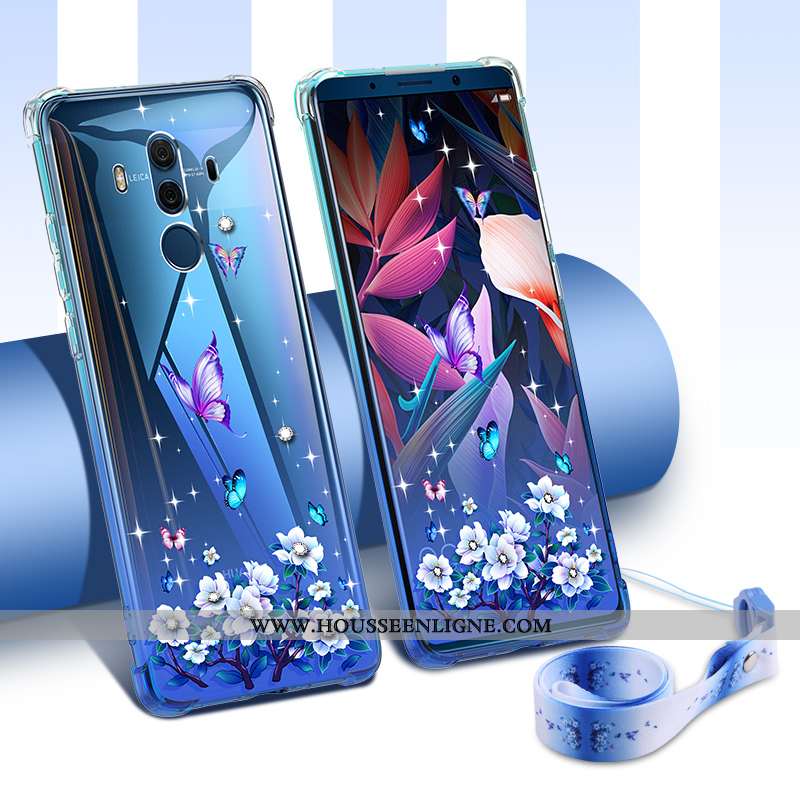 Étui Huawei Mate 10 Pro Personnalité Créatif Légère Tout Compris Bleu Tendance Ultra