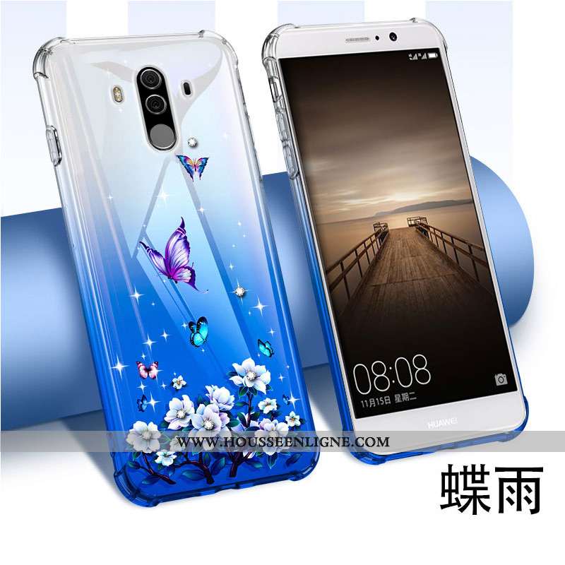 Étui Huawei Mate 10 Pro Personnalité Créatif Légère Tout Compris Bleu Tendance Ultra