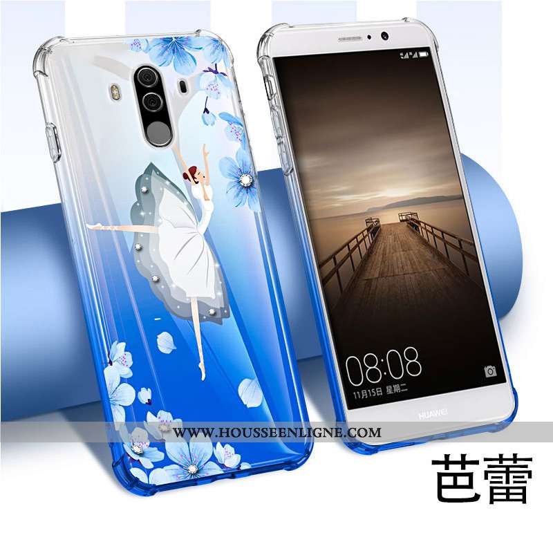 Étui Huawei Mate 10 Pro Personnalité Créatif Légère Tout Compris Bleu Tendance Ultra