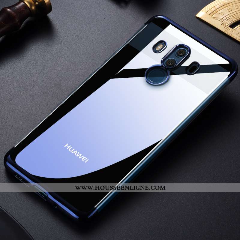 Étui Huawei Mate 10 Pro Tendance Fluide Doux Transparent Bleu Téléphone Portable Placage