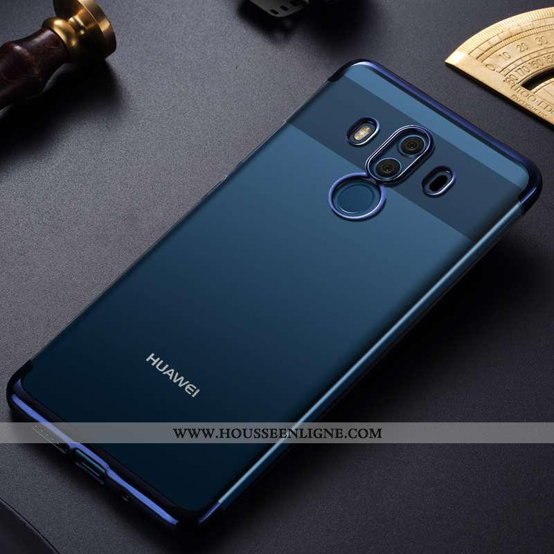 Étui Huawei Mate 10 Pro Tendance Fluide Doux Transparent Bleu Téléphone Portable Placage