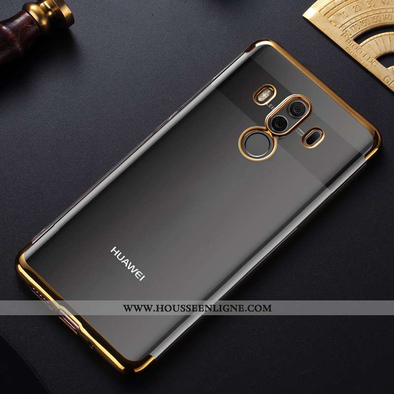 Étui Huawei Mate 10 Pro Tendance Fluide Doux Transparent Bleu Téléphone Portable Placage