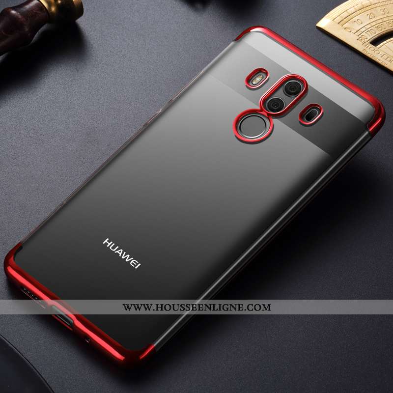 Étui Huawei Mate 10 Pro Tendance Fluide Doux Transparent Bleu Téléphone Portable Placage