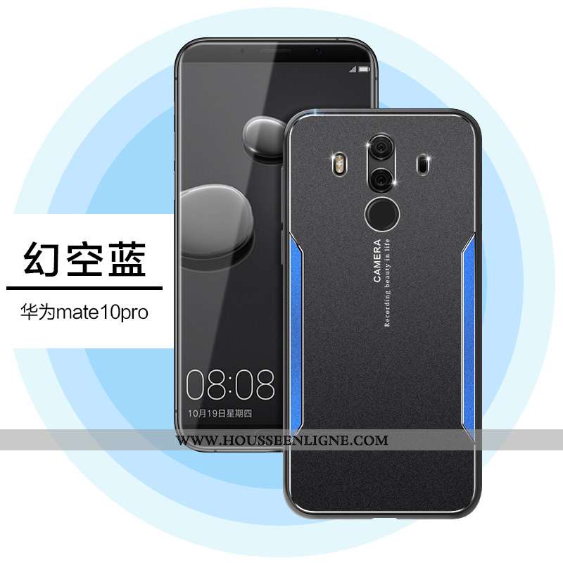Étui Huawei Mate 10 Pro Ultra Tendance Protection Coque Personnalité Métal Noir