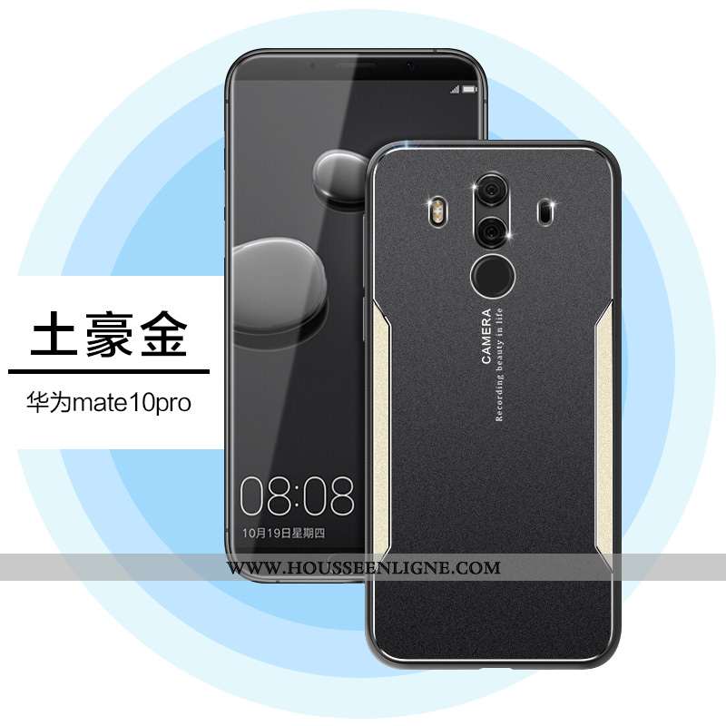 Étui Huawei Mate 10 Pro Ultra Tendance Protection Coque Personnalité Métal Noir
