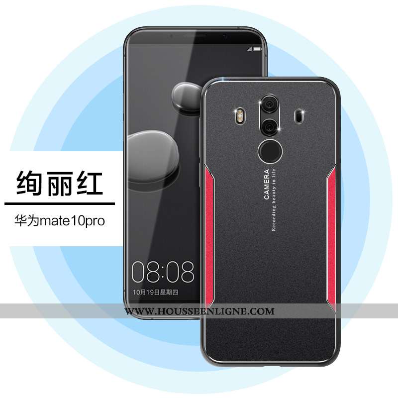 Étui Huawei Mate 10 Pro Ultra Tendance Protection Coque Personnalité Métal Noir