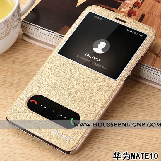 Étui Huawei Mate 10 Protection Cuir Difficile Coque Or Incassable Téléphone Portable Doré