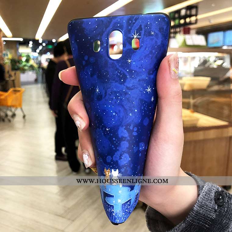 Étui Huawei Mate 10 Silicone Protection Gaufrage Incassable Tout Compris Coque Net Rouge Violet