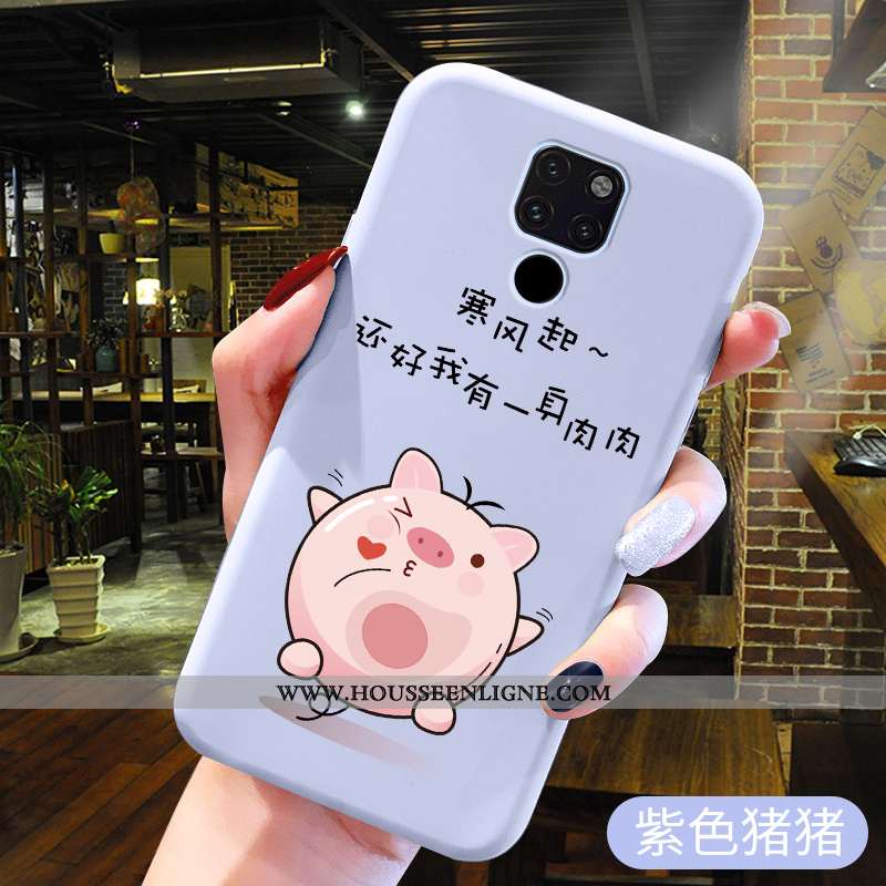 Étui Huawei Mate 20 Fluide Doux Délavé En Daim Personnalité Rose Dessin Animé Nouveau Amoureux
