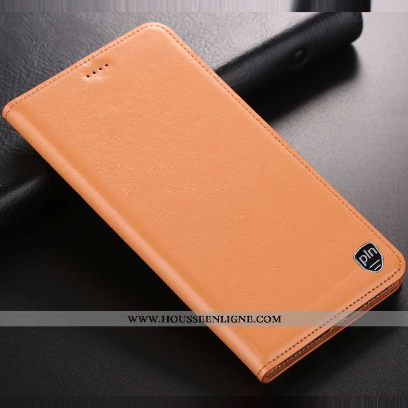 Étui Huawei Mate 20 Lite Cuir Protection Coque Véritable Téléphone Portable Jaune
