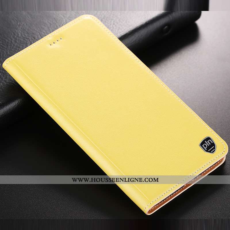 Étui Huawei Mate 20 Lite Cuir Protection Coque Véritable Téléphone Portable Jaune