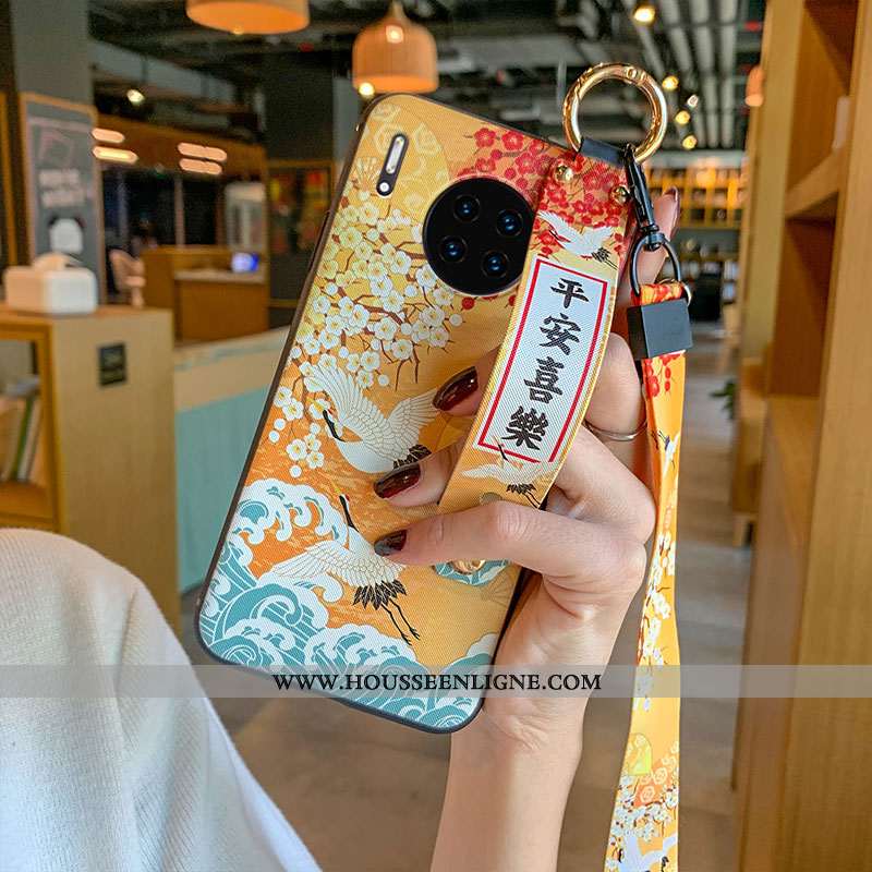 Étui Huawei Mate 20 Pro Créatif Fluide Doux Ornements Suspendus Jaune Grue Protection