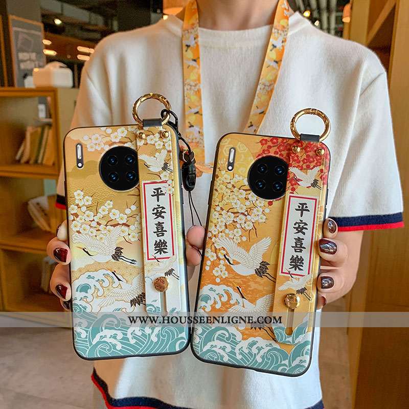 Étui Huawei Mate 20 Pro Créatif Fluide Doux Ornements Suspendus Jaune Grue Protection