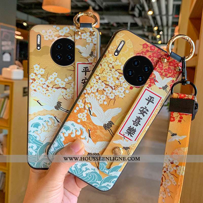 Étui Huawei Mate 20 Pro Créatif Fluide Doux Ornements Suspendus Jaune Grue Protection