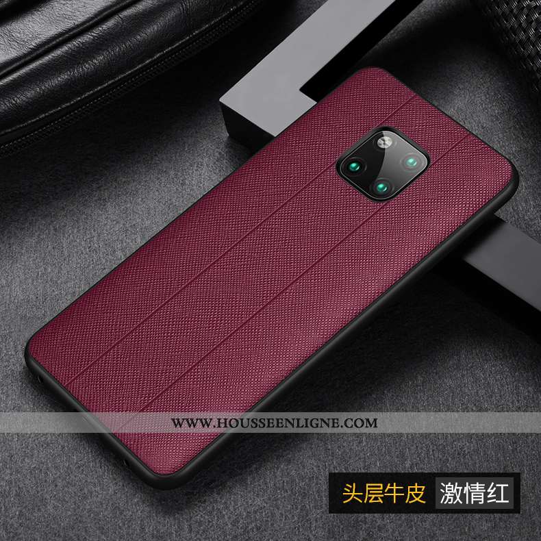 Étui Huawei Mate 20 Pro Cuir Véritable Protection Tempérer Vert Luxe Membrane Coque Verte