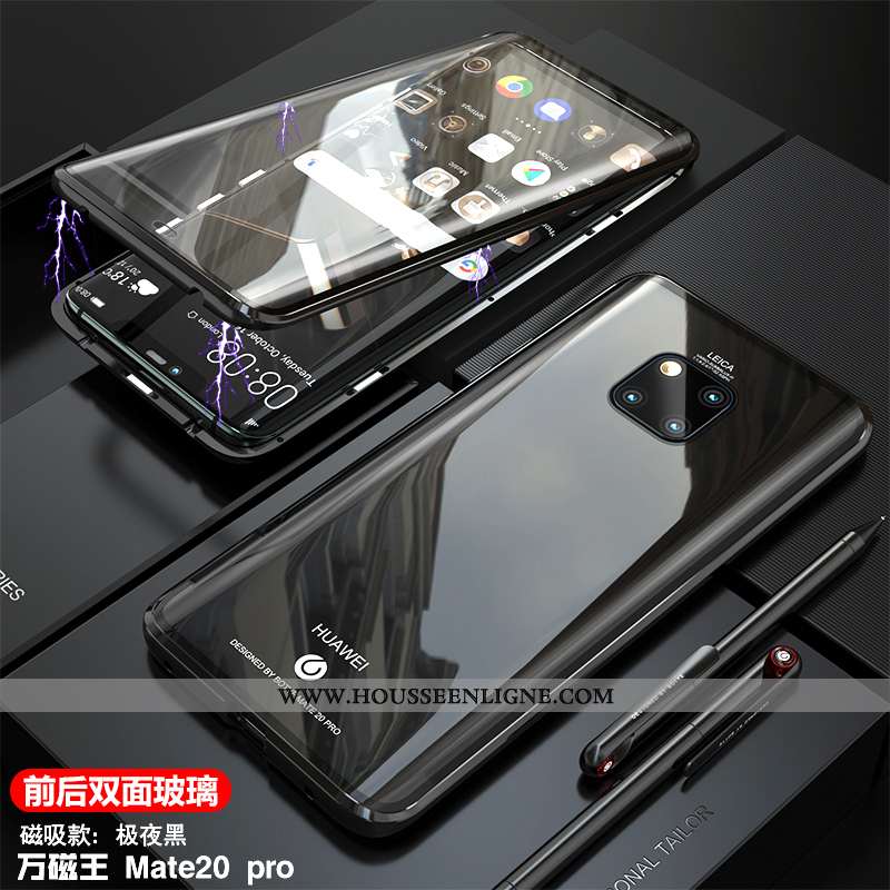 Étui Huawei Mate 20 Pro Légère Protection Magnétisme Transparent Ultra Noir