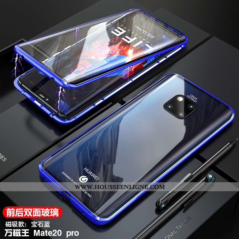 Étui Huawei Mate 20 Pro Légère Protection Magnétisme Transparent Ultra Noir