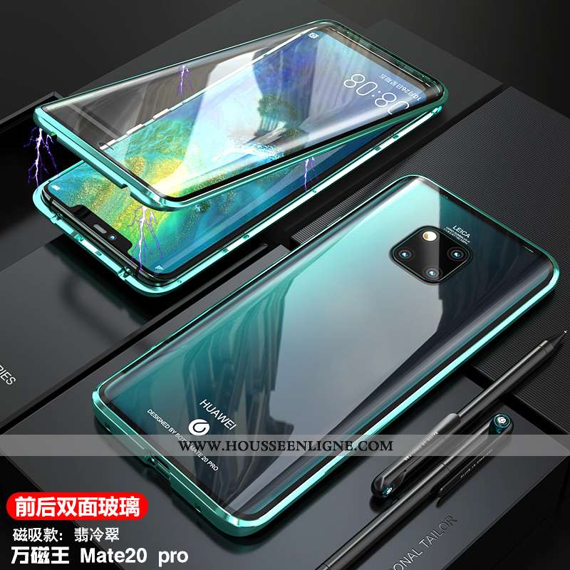 Étui Huawei Mate 20 Pro Légère Protection Magnétisme Transparent Ultra Noir