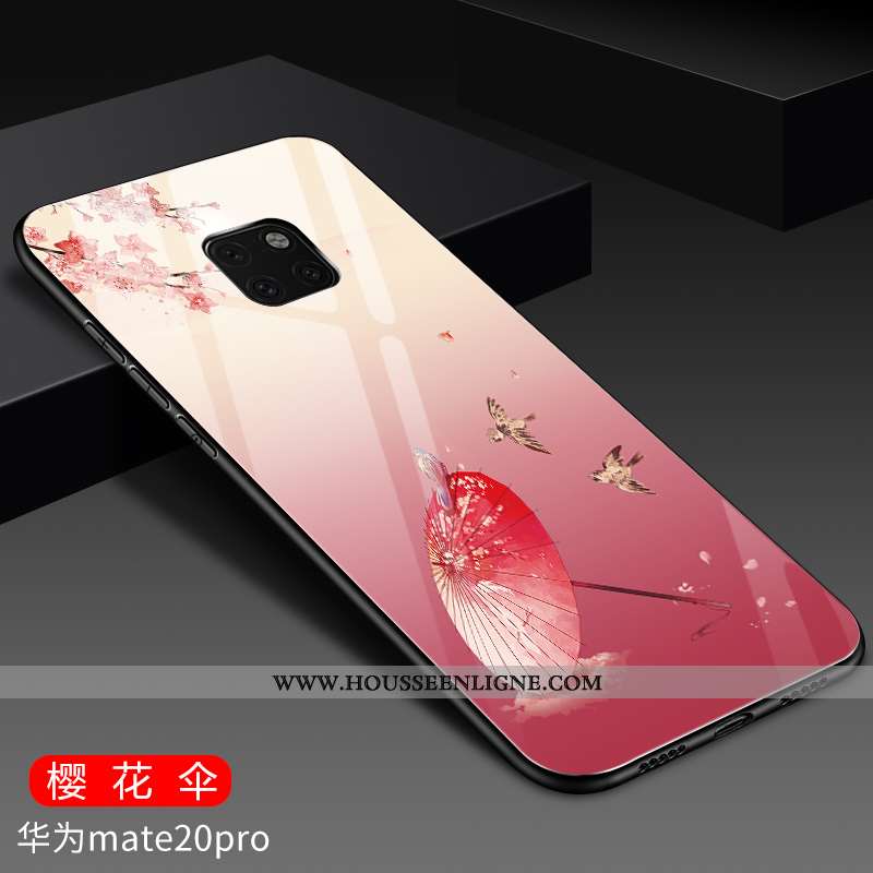 Étui Huawei Mate 20 Pro Mode Protection Difficile Téléphone Portable Net Rouge Silicone Tendance Ble