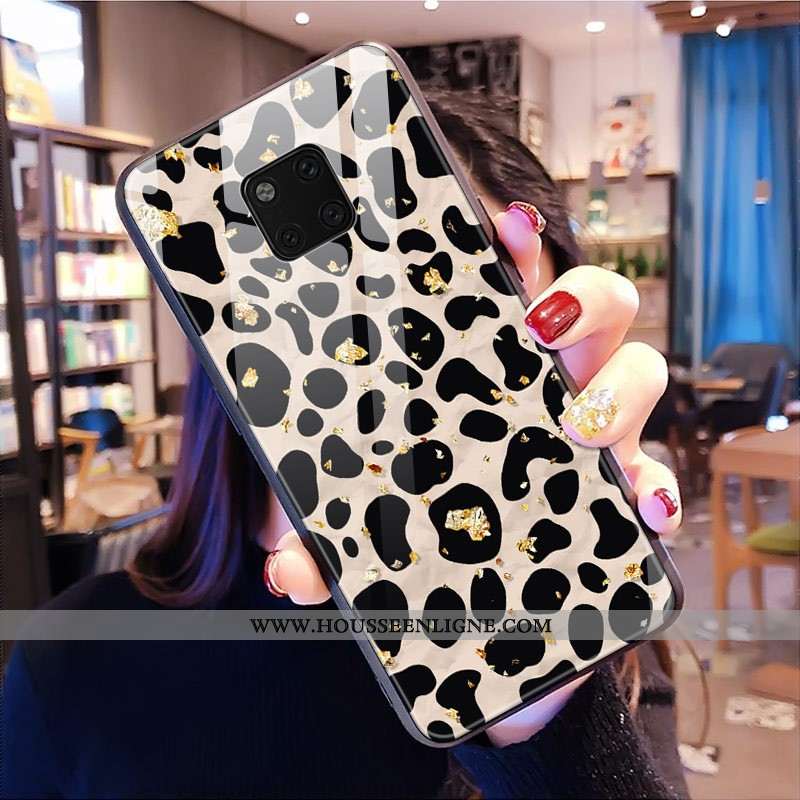Étui Huawei Mate 20 Pro Mode Verre Coque Rose Téléphone Portable