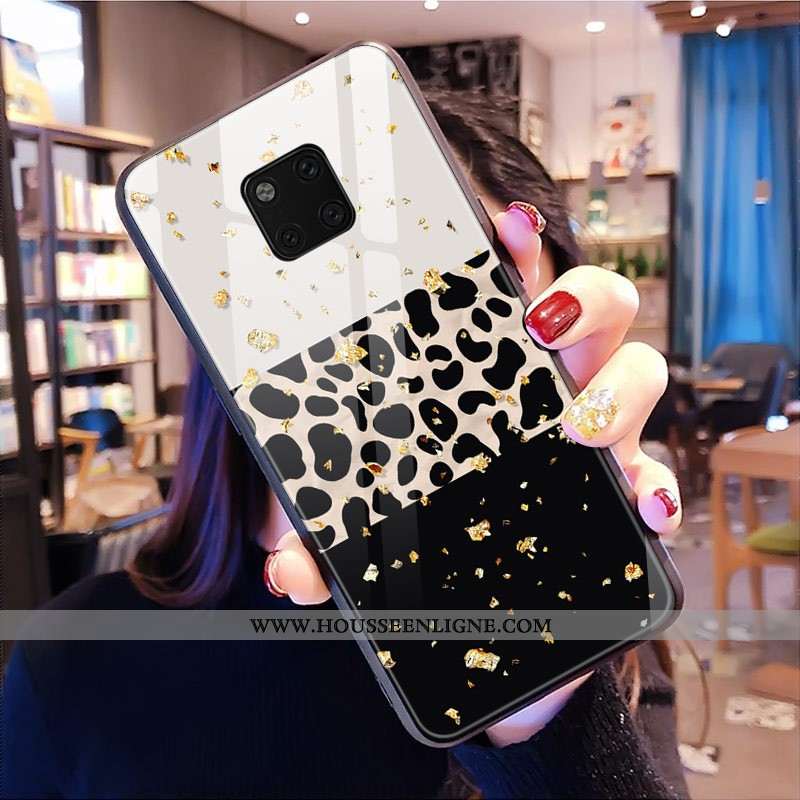 Étui Huawei Mate 20 Pro Mode Verre Coque Rose Téléphone Portable
