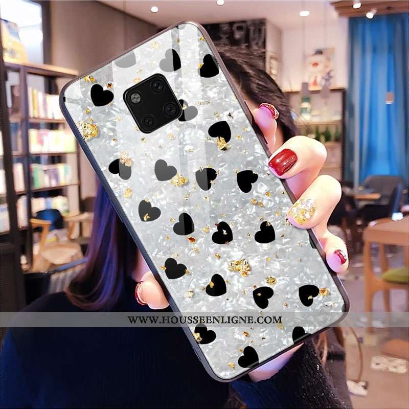 Étui Huawei Mate 20 Pro Mode Verre Coque Rose Téléphone Portable