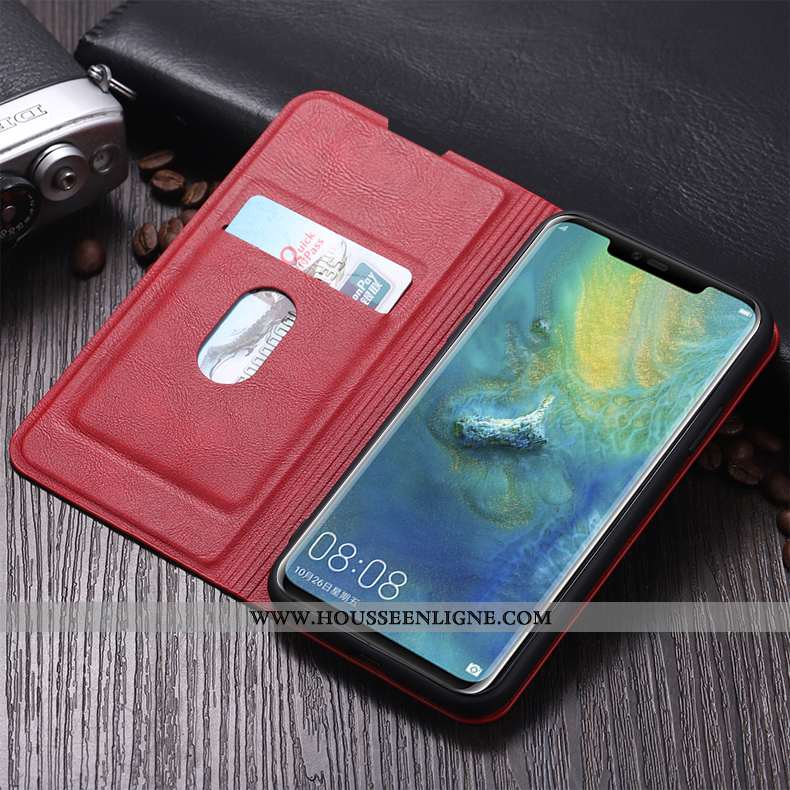 Étui Huawei Mate 20 Pro Protection Cuir Téléphone Portable Tout Compris Fluide Doux Incassable Marro
