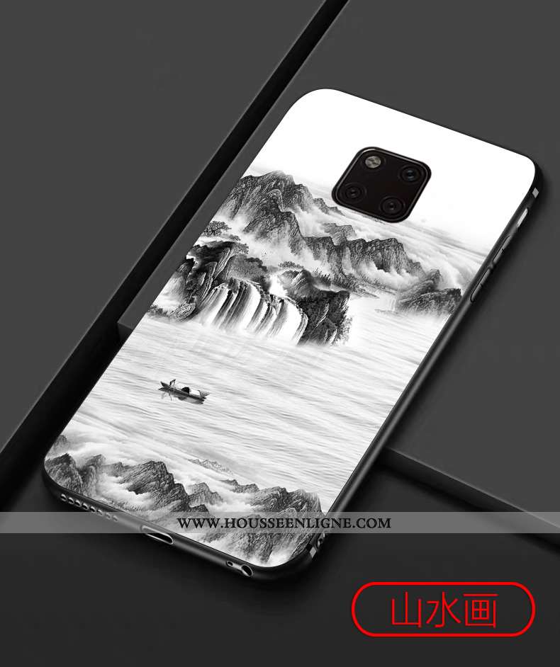 Étui Huawei Mate 20 Pro Vintage Tendance Silicone Téléphone Portable Tout Compris Protection Coque B
