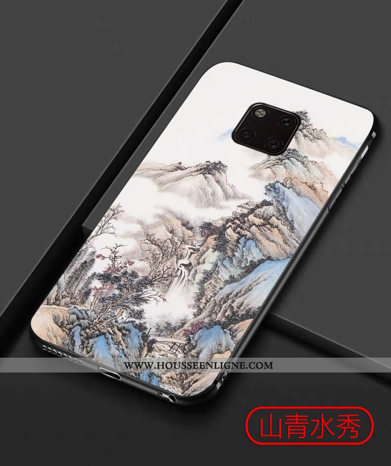 Étui Huawei Mate 20 Pro Vintage Tendance Silicone Téléphone Portable Tout Compris Protection Coque B