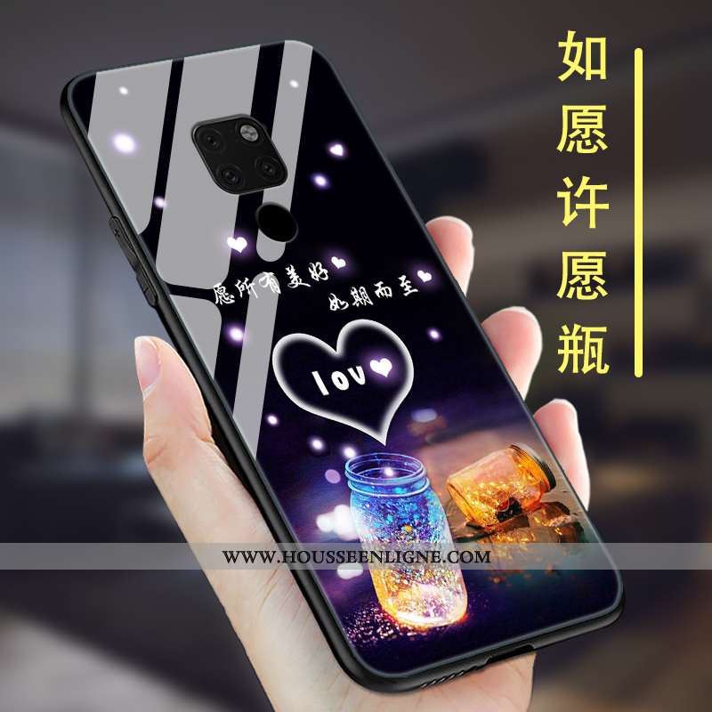Étui Huawei Mate 20 Protection Verre Incassable Violet Coque Ultra
