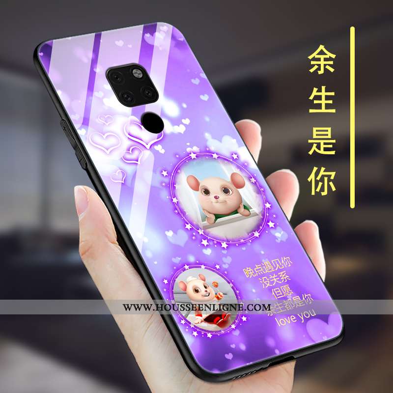 Étui Huawei Mate 20 Protection Verre Incassable Violet Coque Ultra