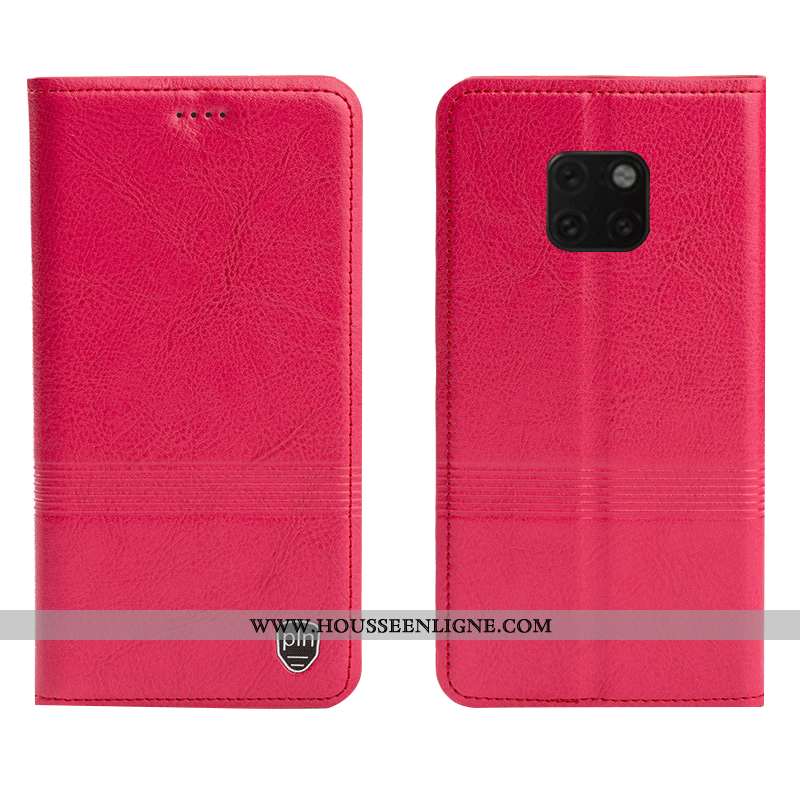 Étui Huawei Mate 20 Rs Modèle Fleurie Protection Incassable Cuir Véritable Coque Cuir Marron