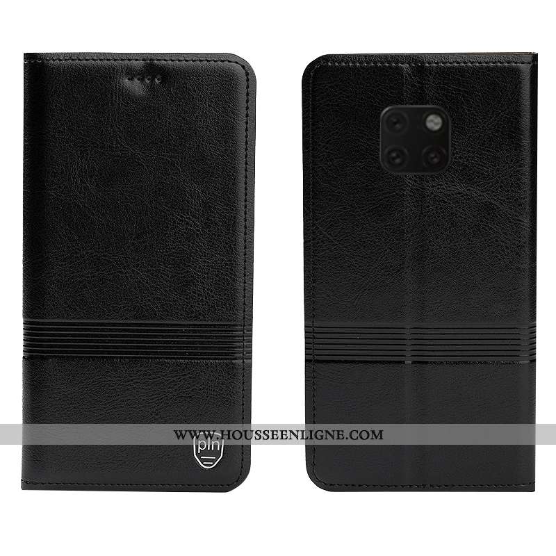 Étui Huawei Mate 20 Rs Modèle Fleurie Protection Incassable Cuir Véritable Coque Cuir Marron