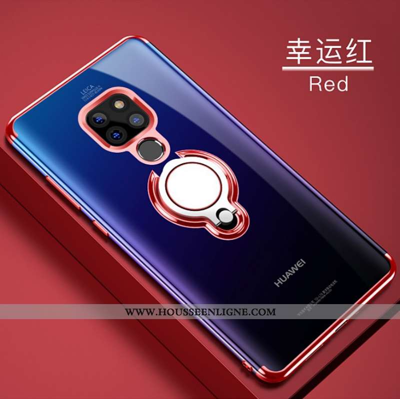 Étui Huawei Mate 20 Silicone Protection Support Noir Anneau Fluide Doux