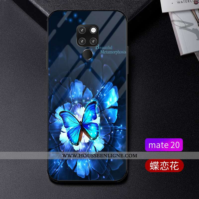 Étui Huawei Mate 20 Tendance Légère Incassable Protection Verre Bleu Luxe