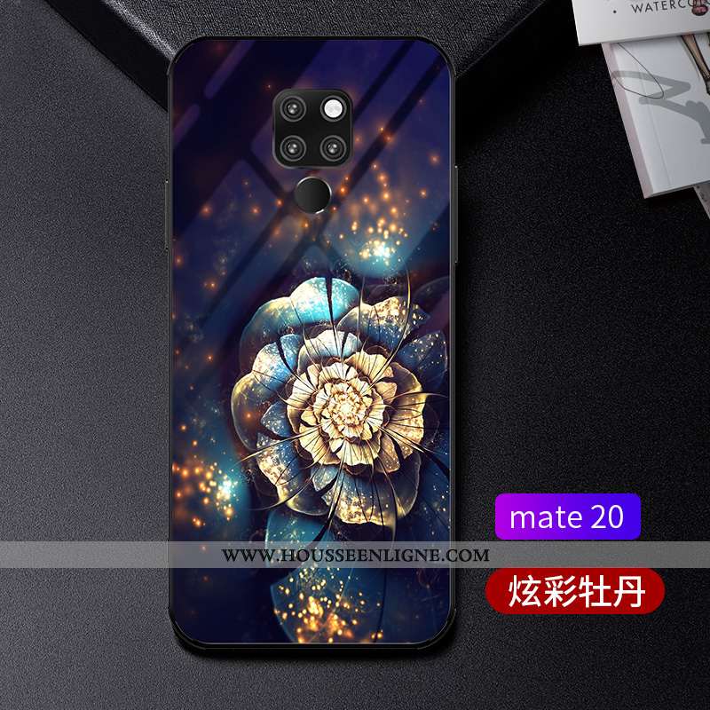 Étui Huawei Mate 20 Tendance Légère Incassable Protection Verre Bleu Luxe