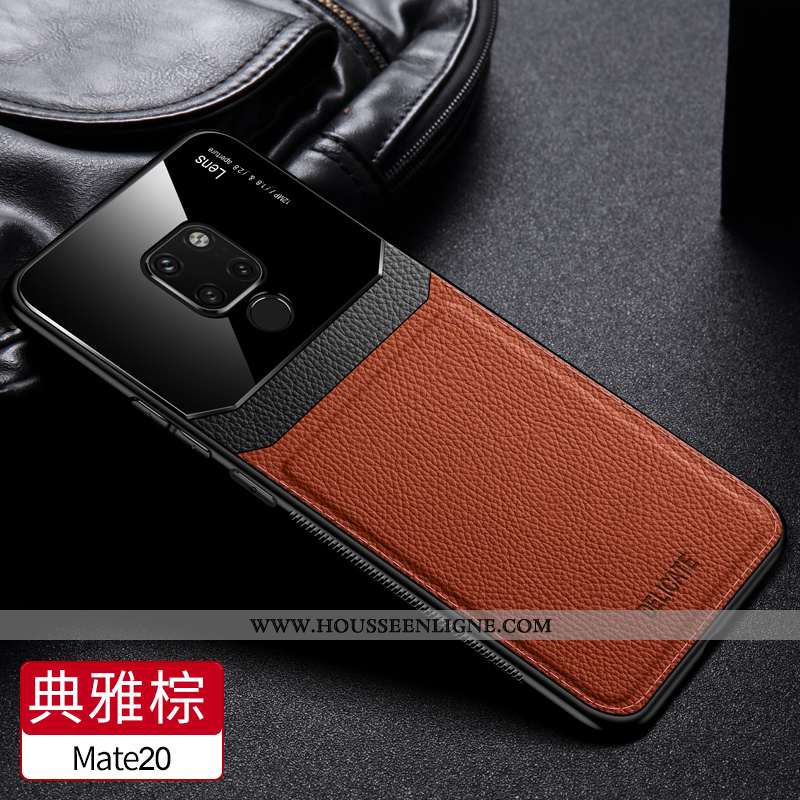 Étui Huawei Mate 20 Ultra Tendance Fluide Doux Téléphone Portable Personnalité Silicone Vent Marron