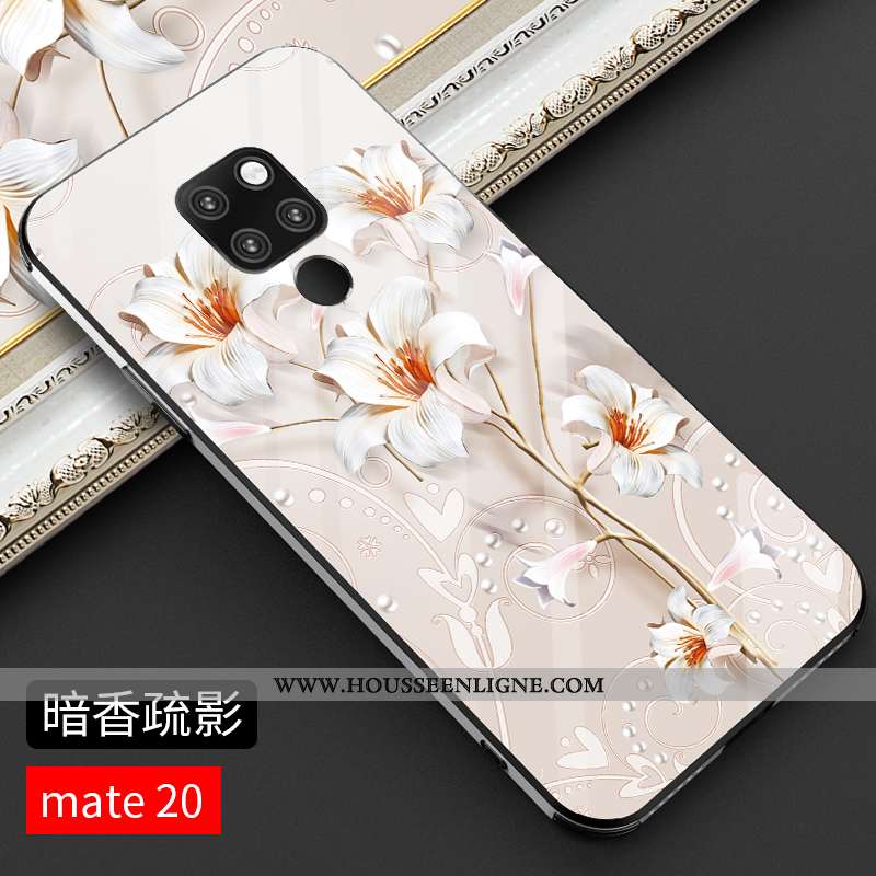 Étui Huawei Mate 20 Verre Personnalité Luxe Créatif Nouveau Légère Protection Noir