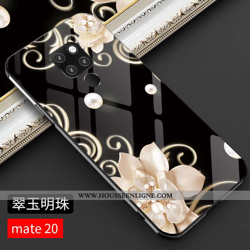 Étui Huawei Mate 20 Verre Personnalité Luxe Créatif Nouveau Légère Protection Noir