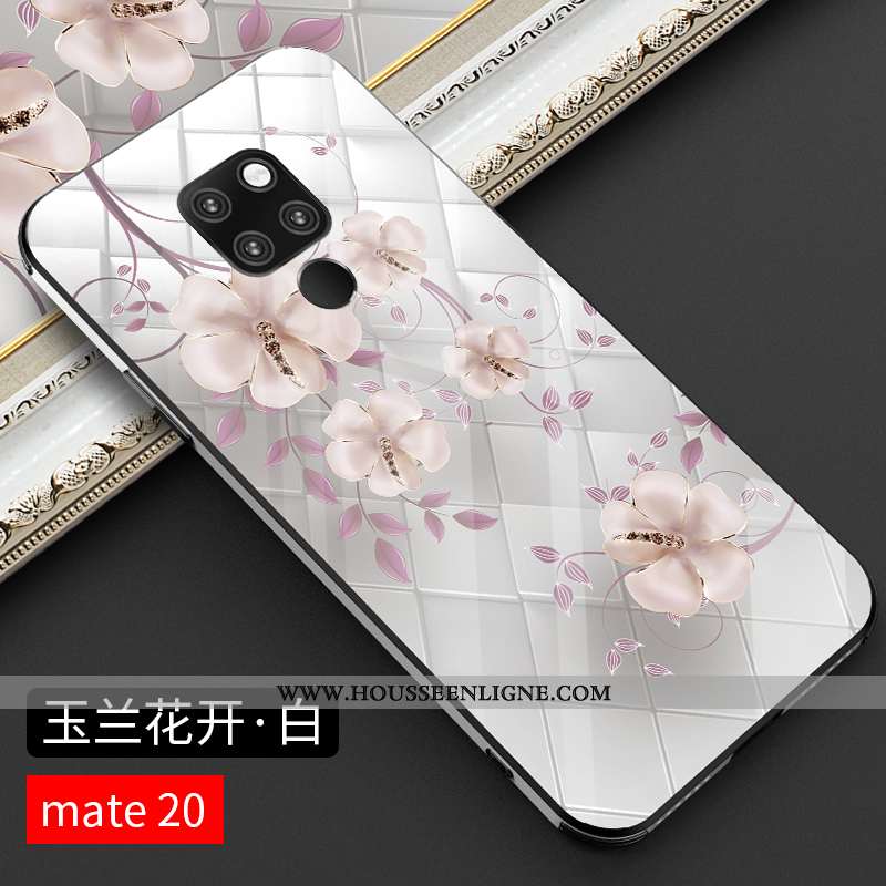 Étui Huawei Mate 20 Verre Personnalité Luxe Créatif Nouveau Légère Protection Noir