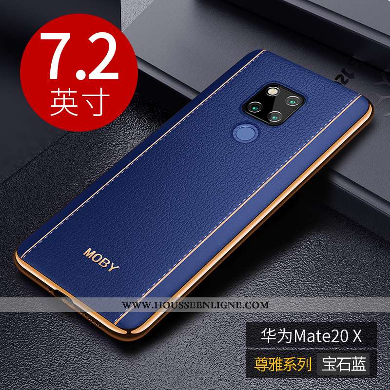 Étui Huawei Mate 20 X Fluide Doux Protection Luxe Téléphone Portable Nouveau Rose