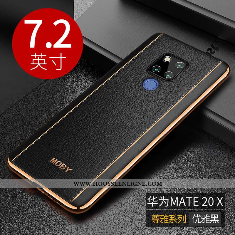 Étui Huawei Mate 20 X Fluide Doux Protection Luxe Téléphone Portable Nouveau Rose