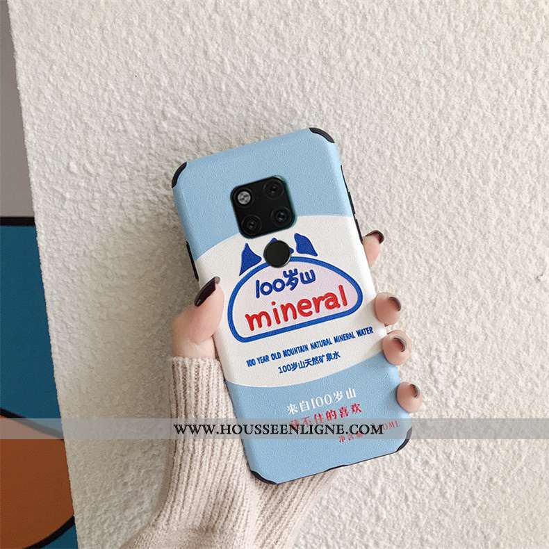 Étui Huawei Mate 20 X Fluide Doux Silicone Soie Mulberry Gaufrage Dessin Animé Blanc Téléphone Porta