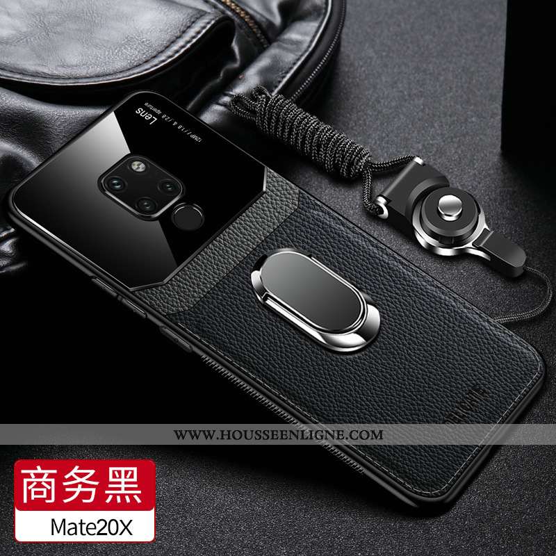 Étui Huawei Mate 20 X Tendance Cuir Protection Silicone Téléphone Portable Délavé En Daim Coque Marr
