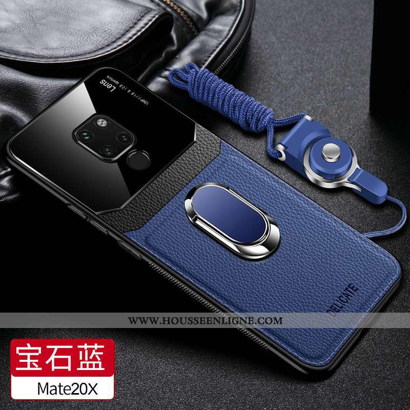 Étui Huawei Mate 20 X Tendance Cuir Protection Silicone Téléphone Portable Délavé En Daim Coque Marr